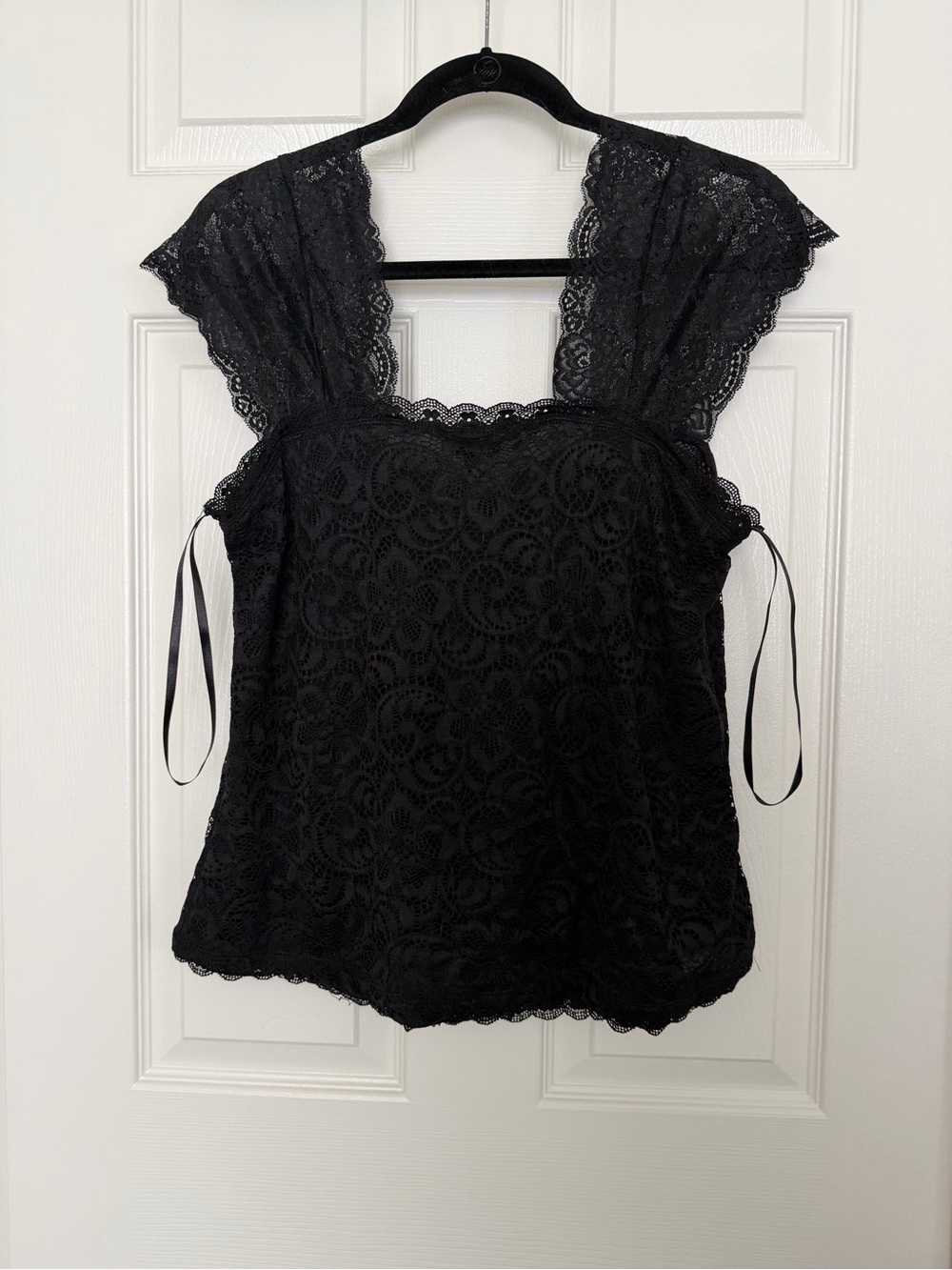 TORRID STRETCH LACE SWEETHEART CINCH FRONT TOP DEEP BLACK
SIZE 0 - Picture 3 of 5